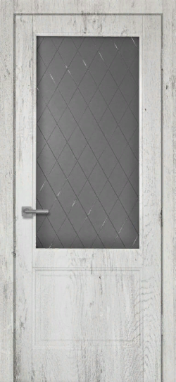 Дверь Лира ПО/Ромб графит, Ель альпийская