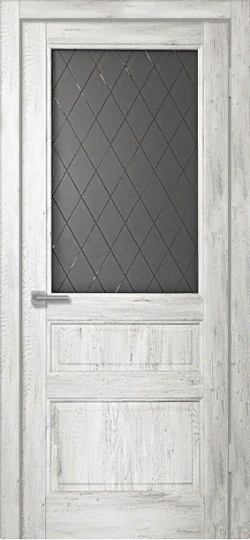 Дверь Пиано ПО/Ромб графит, Ель альпийская